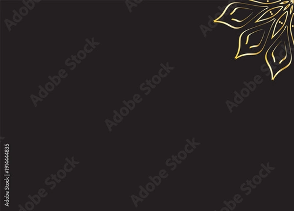 Obraz Luxury Gold Mandala Decorative Pattern on Dark Background