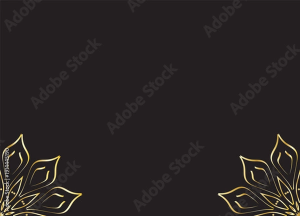 Obraz Luxury Gold Mandala Decorative Pattern on Dark Background