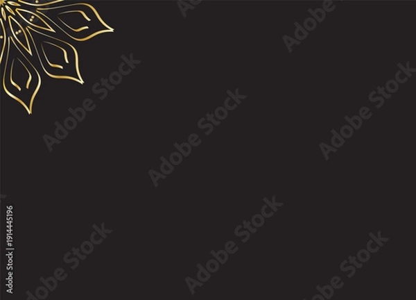 Obraz Luxury Gold Mandala Decorative Pattern on Dark Background