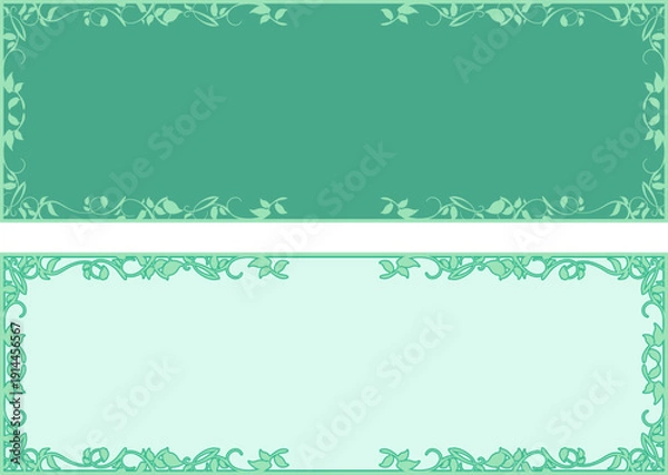 Obraz アンティーク風の装飾のある、バナーのテンプレート