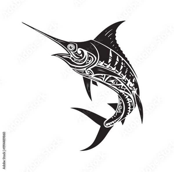 Obraz marlin fish vector,