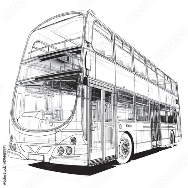 Obraz bus vector illustration