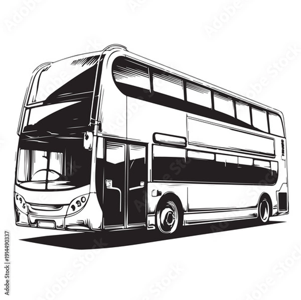 Obraz bus vector illustration