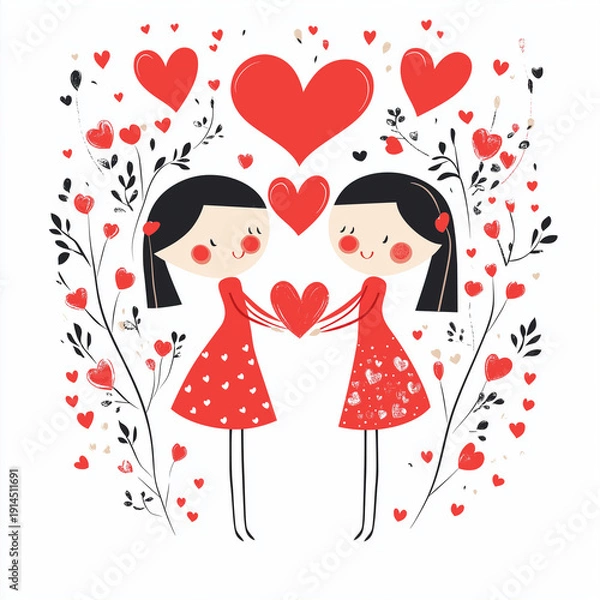 Obraz Love heart vector