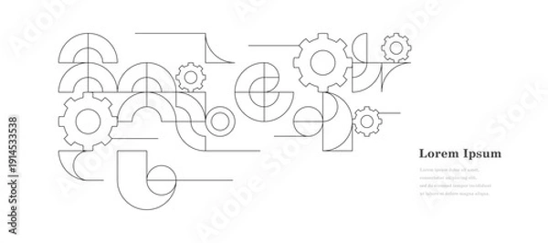 Obraz 幾何学 抽象 歯車 パターン テクノロジー 背景