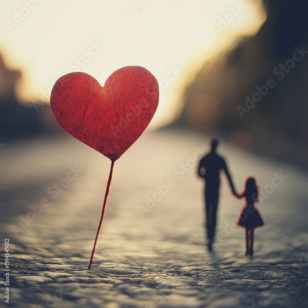 Obraz two hearts on the beach