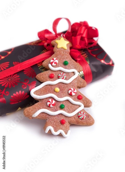 Obraz Christmas present with tree