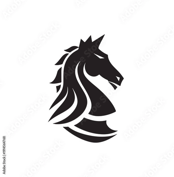 Obraz chess knight vector