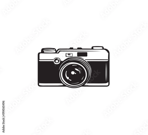 Obraz vintage camera logo