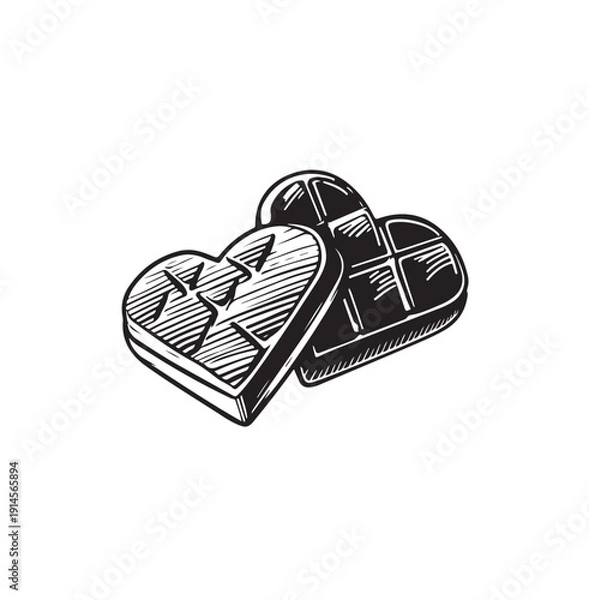 Obraz chocolate love vector