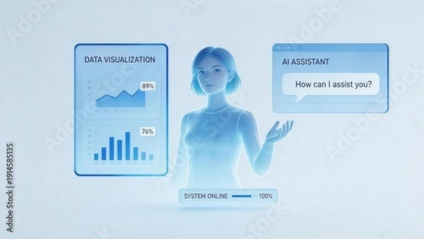 Obraz AI assistant with data visualization