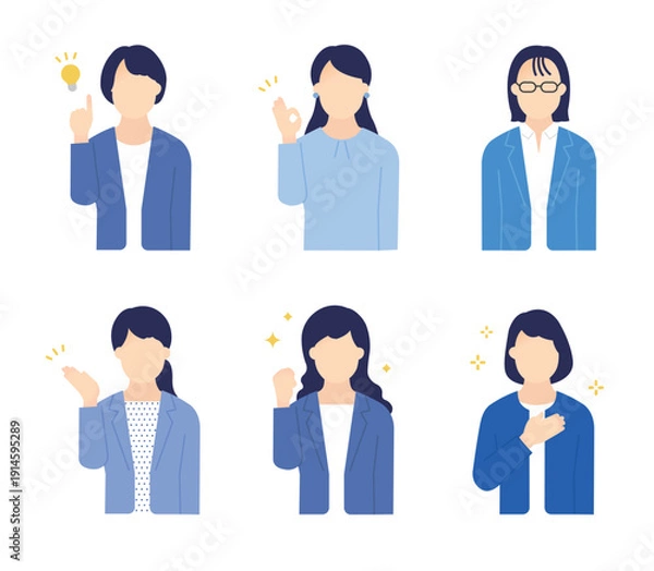 Obraz 笑顔でポーズをとる女性ビジネスパーソン