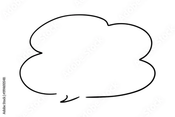 Obraz ペンの手書き吹き出し_黒