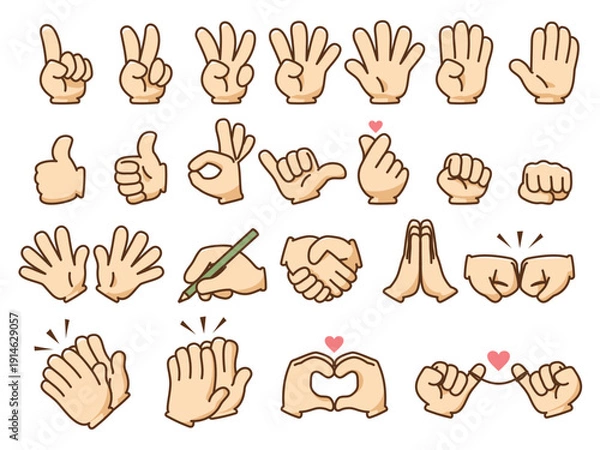 Obraz ハンドアイコン_セット_カラー