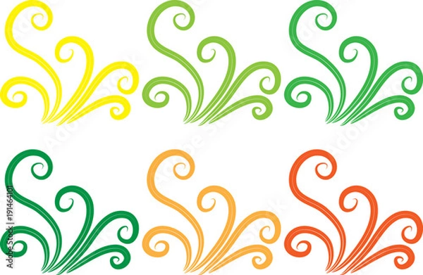 Obraz Calligraphic decorative elements with lines