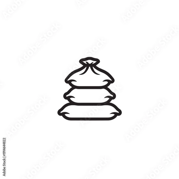 Obraz Sandbag Trainer icon line art vector 