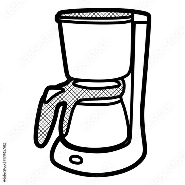 Obraz coffee maker line art, editable lines