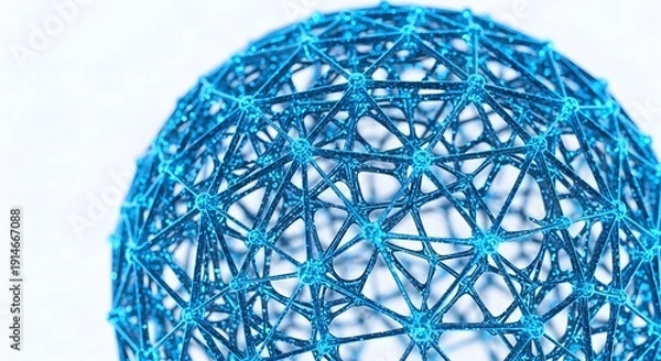 Obraz Blue Network Sphere