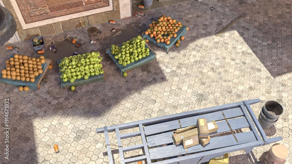 Obraz デリー　路地の日常