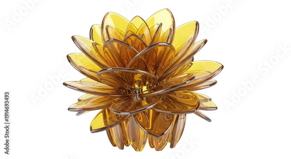 Obraz Abstract Amber Flower Shape