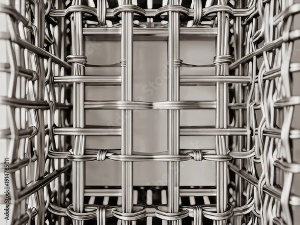 Obraz Close-Up of Metal Wire Weave Pattern Structure