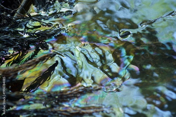 Obraz 原油の浮いた水面