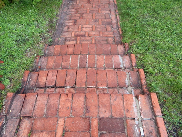 Obraz Red brick path.