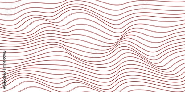 Fototapeta abstract red diagonal thin line wave pattern design.