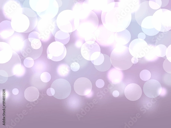 Obraz 光の玉がキラキラと輝く抽象的な紫色の背景