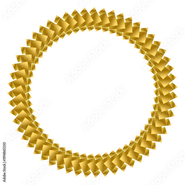 Obraz gold circular border fr...