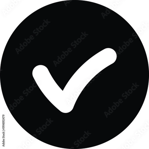 Obraz Confirmed check mark in circle