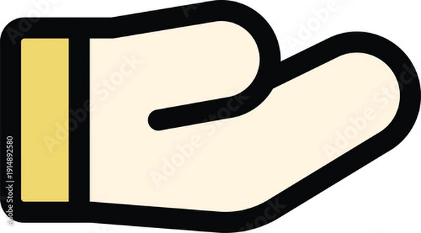 Obraz Human hand holding something invisible