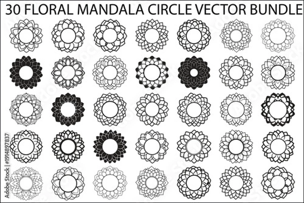 Obraz Floral Mandala Circle Bundle