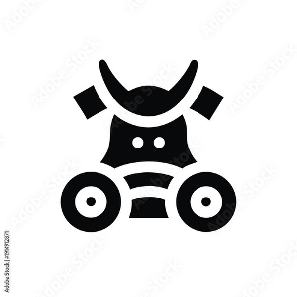 Obraz Geometric Triangle Strength Symbol in Modern Vector Art