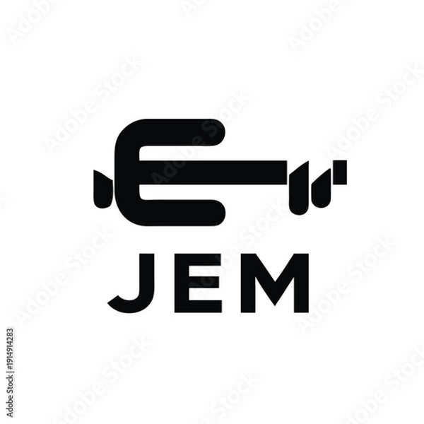 Obraz Creative lettermark logo with J, E, M forming a symbol