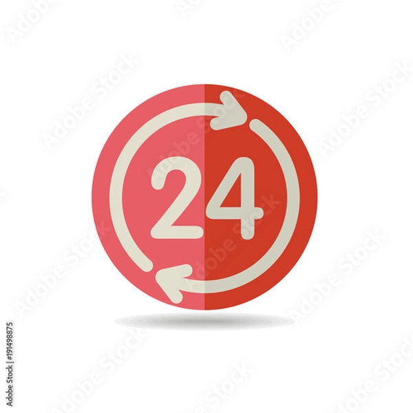 Fototapeta Twenty four hour icon
