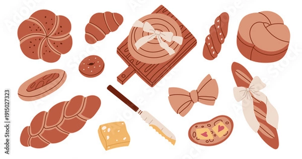 Obraz Bakery products set