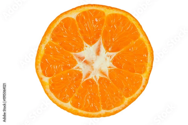 Fototapeta Orange half on white
