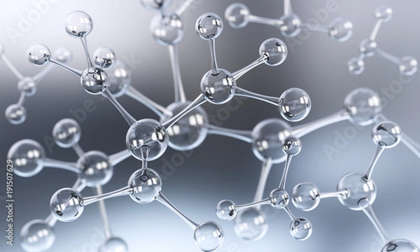 Fototapeta Abstract atom or molecule structure