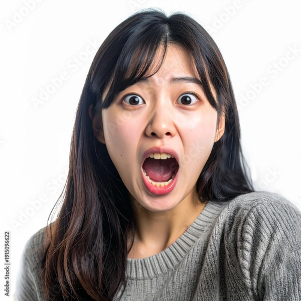 Obraz 大げさに驚く女性