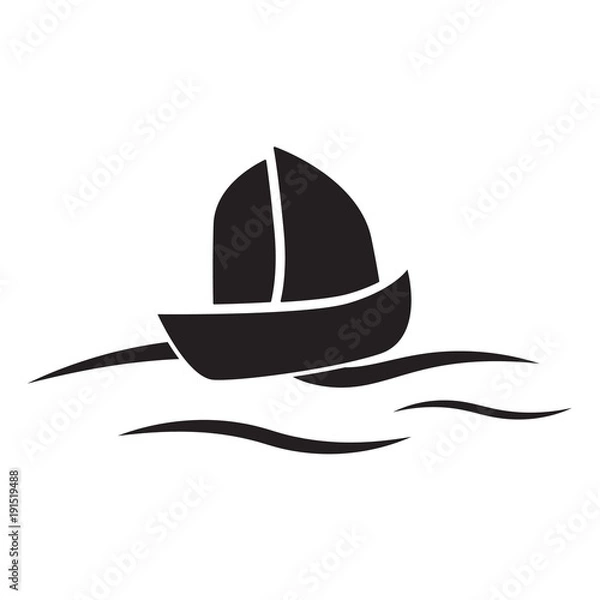 Obraz sailing boat icon- vector illustration