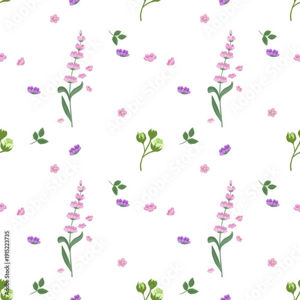 Obraz seamless pattern with pink flowers
