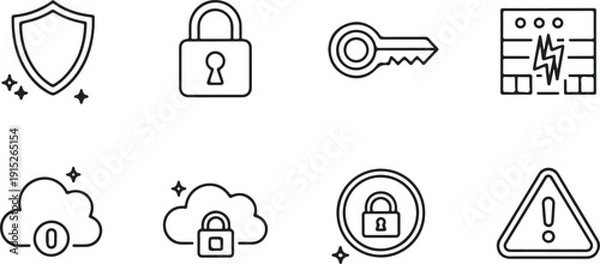 Obraz Modern flat design security icons set