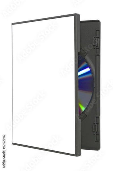Obraz Open DVD case on white with clipping path