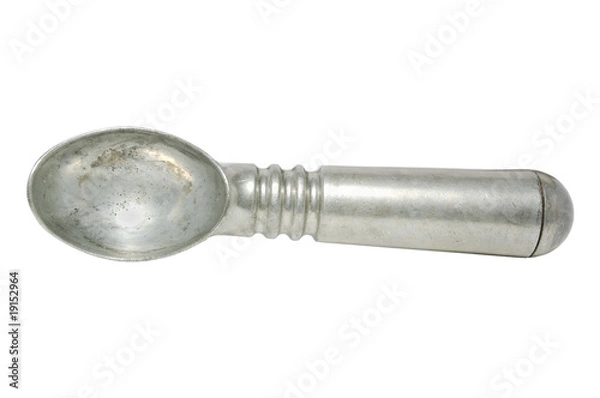 Obraz Ice cream scoop on white with clipping path