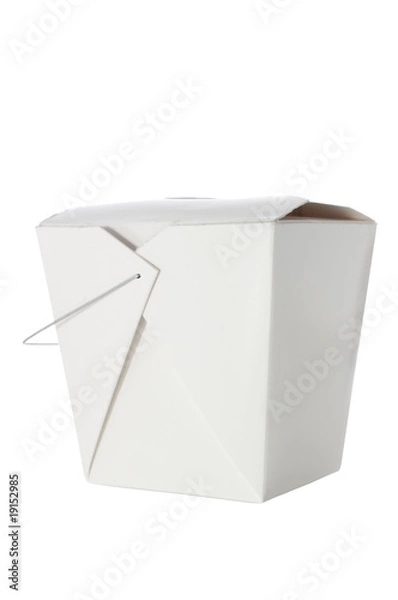 Obraz Take out container on white with clipping path