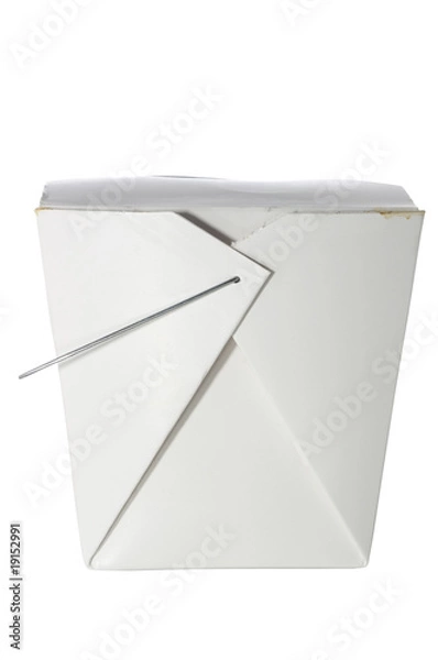 Obraz Take out container on white with clipping path