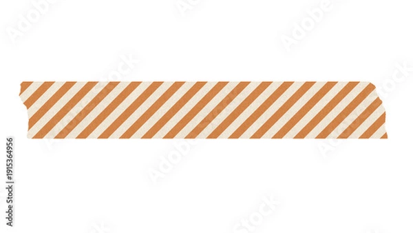 Fototapeta マスキングテープストライプ(オレンジ)