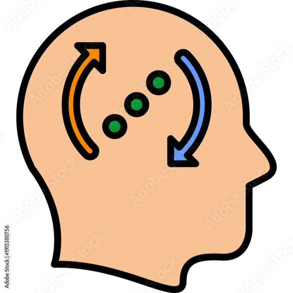 Fototapeta Rumination Icon