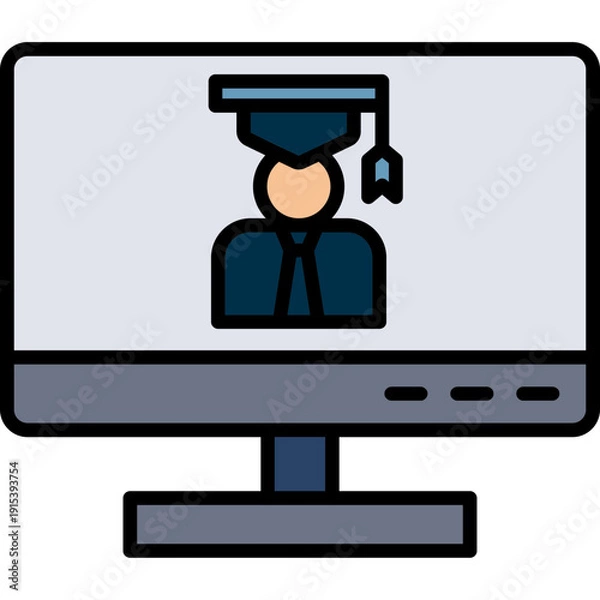 Fototapeta Online Learning Icon